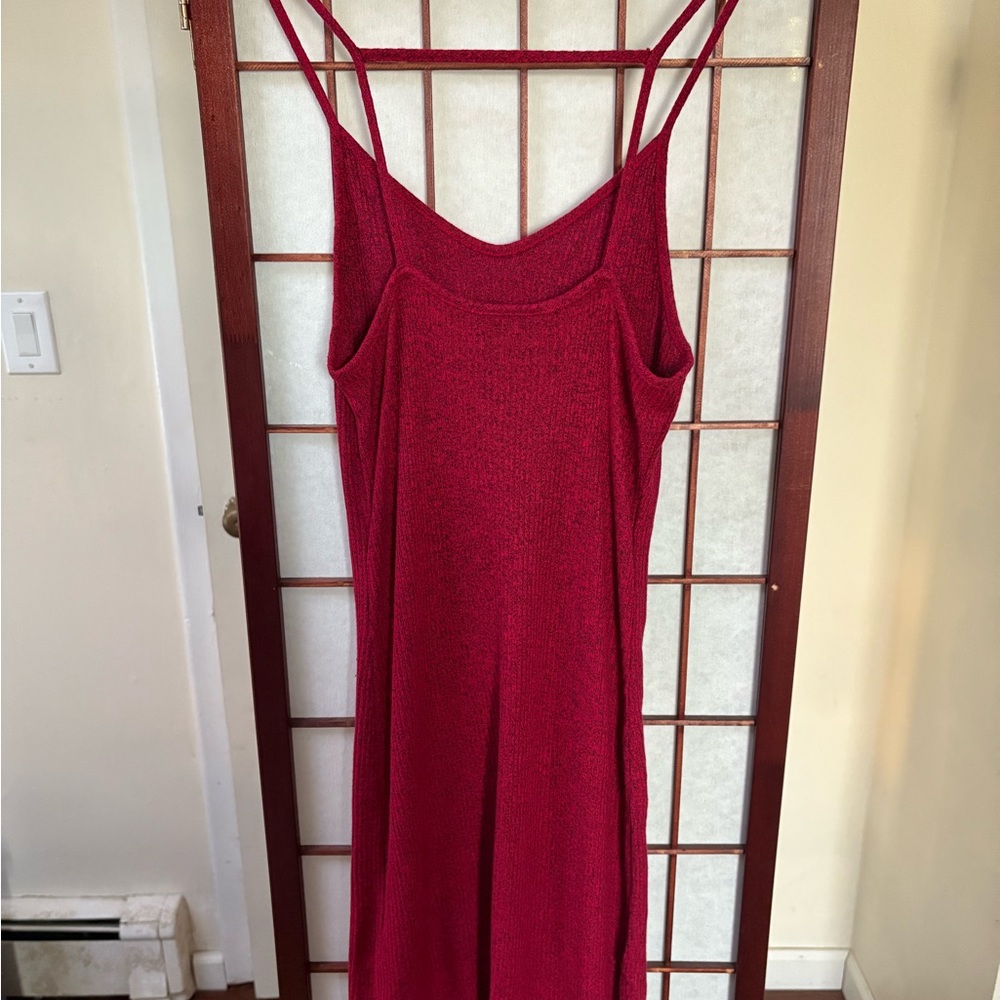 Topshop Strapless Red Dress